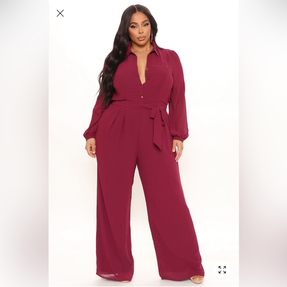 Chic Burgundy Jumpsuit